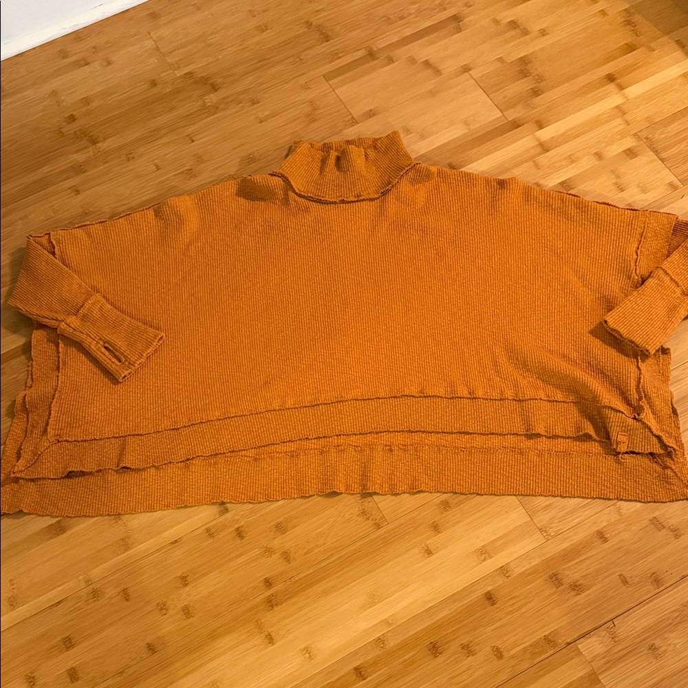 We The Free Moon Daisy Sunbay yellow/Orange Turtleneck Sweater
